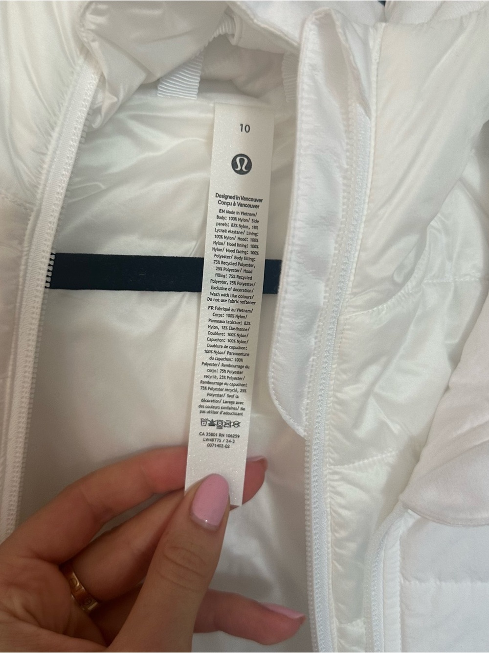 NWOT Lululemon Another Mile Vest - White - Picture 8 of 16